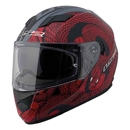 Ls2 stream snake full face motorcycle helmet with sunsh…