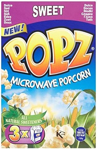 Popz Microwave Popcorn Sweet - 3 x 90g