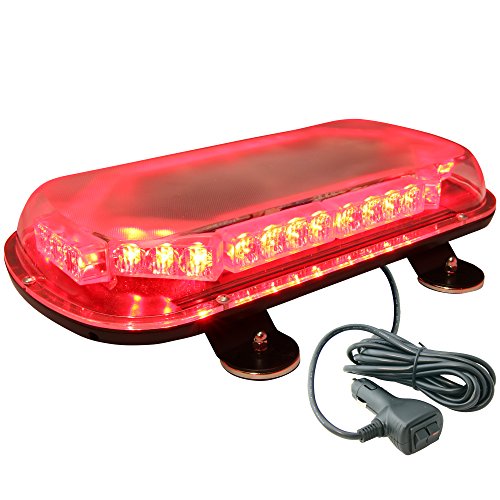LAMPHUS SolarBlast 34W LED Medical First Responder EMS EMT Vehicle Warning Strobe Mini Light Bars ( OTHER COLOR AVAILABLE ) - RED