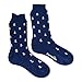 SummerTies Anchor Mens Dress Socks - White on Navy