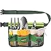 FASITE YL003F 7-POCKET Gardening Tools Belt Bags Garden Waist Bag Hanging Pouch, Green
