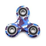 Yeahbeer Hand Fidget Spinner Toy Stress Reducer and Perfect for ADD, ADHD, Fidget work Ultra Fast Bearings, Camouflage Blue