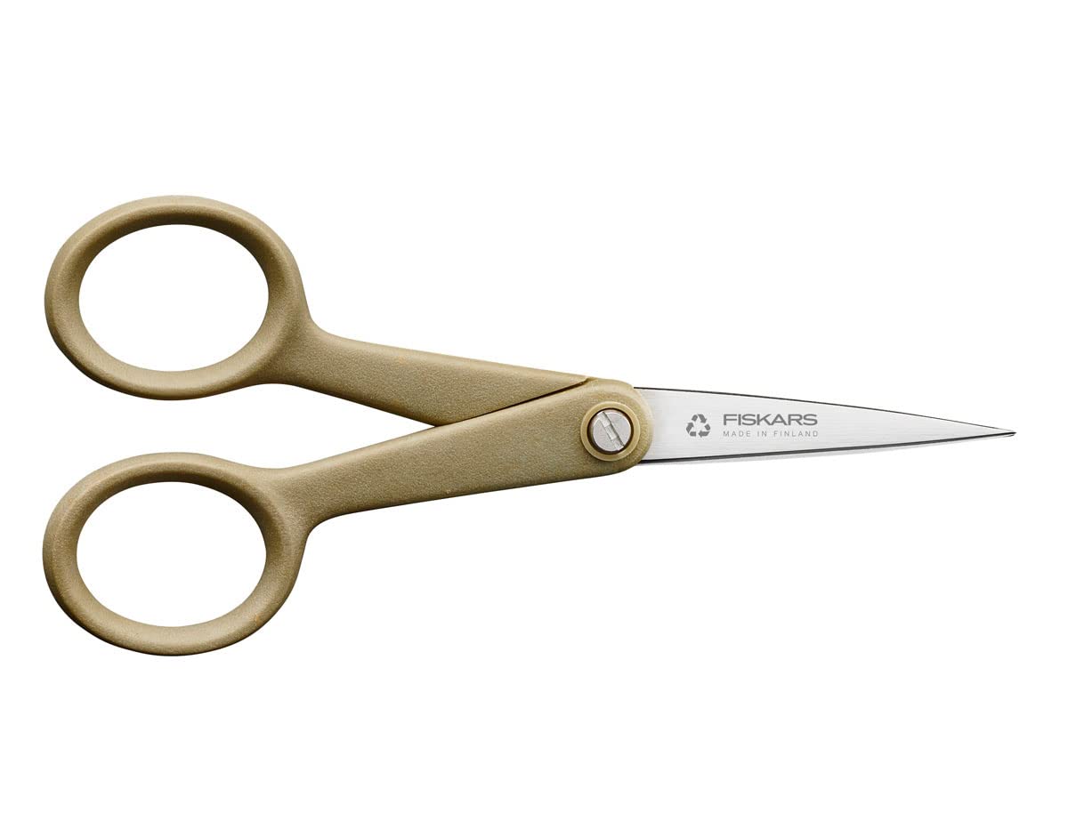 Fiskars Renew 1062547 Craft Scissors, Length: 12 cm, Recycled Stainless Steel/Plastic, 100% Recyclable Materials, Gray