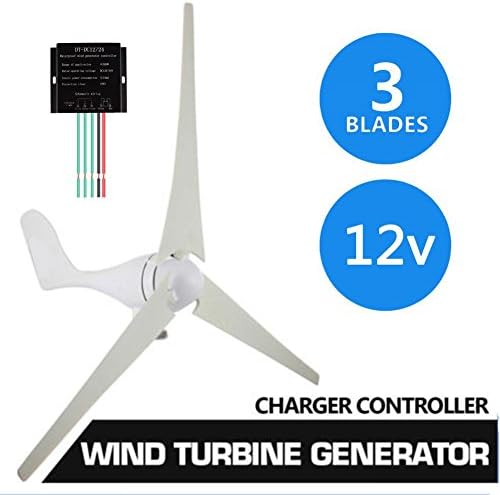 Notika 500W Horizontal Wind Turbine Generator Kit + Controller 12V 3 Blades with Controller For Homes Businesses Industrial energy Supplementation