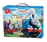 Ravensburger Thomas & Friends at The Airport Floor Puzzle in a Suitcase Box, 24-Piece Jigsaw Puzzle for Kids – Every Piece is Unique, Pieces Fit Together Perfectly