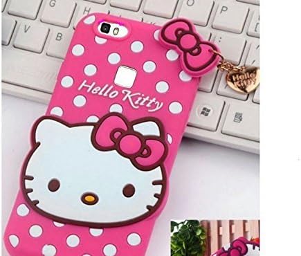 Trifty Vivo V7 Girl's Back Cover Hello Kitty Silicon with Pendant - Pink