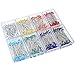 SUBANG 1200 Pieces Sewing Pins 38mm Multicolor Pearlized Head Pins for Dressmaking Jewelry Components Flower Decoration with Transparent Cases, 8 Colors