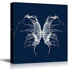 Canvas Wall Art Dynamic Water Splash Butterfly Canvas Prints Home Artwork Decoration for Living Room,Bedroom - 12x12 inches