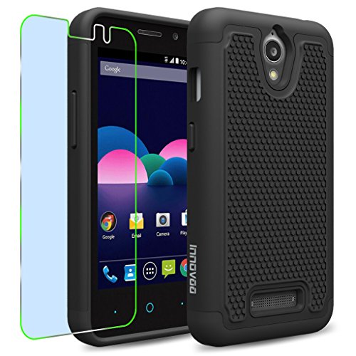 ZTE Obsidian / Z820 Case, INNOVAA Smart Grid Defender Armor Case W/ Free Screen Protector & Touch Screen Stylus Pen - Black ZTE Obsidian / Z820 Case, INNOVAA Smart Grid Defender Armor Case W/ Free Screen Protector & Touch Screen Stylus Pen - Black