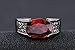 Huanhuan Men's Fashion Emerald Cut Ruby Garnet Topaz Sapphire CZ Black Gold Plated Elegant Rings Size 11