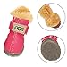 WINSOON Dog Australia Boots Pet Antiskid Shoes Winter Warm Skidproof Sneakers Paw Protectors 4 Pcs Set (Size 2, Pink)