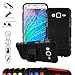 MAMA MOUTH Galaxy J5 2015 Case, Shockproof Heavy Duty Combo Hybrid Rugged Dual Layer Grip Cover with Kickstand for Samsung Galaxy J5 J500 2015(with 4 in 1 Packaged),Black