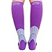 Blitzu Compression Socks 15-20mmHg for Men & Women BEST Recovery Performance Stockings for Running, Medical, Athletic, Edema, Diabetic, Varicose Veins, Travel, Pregnancy, Relief Shin Splint S/M Purple