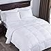 puredown Lightweight White Goose Down Comforter Duvet Insert 300 Thread Count 100% Cotton Fabric 600 Fill Power Full/Queen Size White