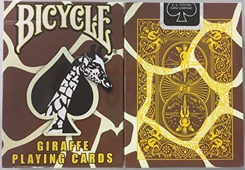 Bicycle Giraffe Deck Playing Cards - Brown Yellow White Skin Back Design by USPC