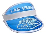 Blue Las Vegas Poker Dealer Bingo Plastic Clear Visor Hat Fear & Loathing
