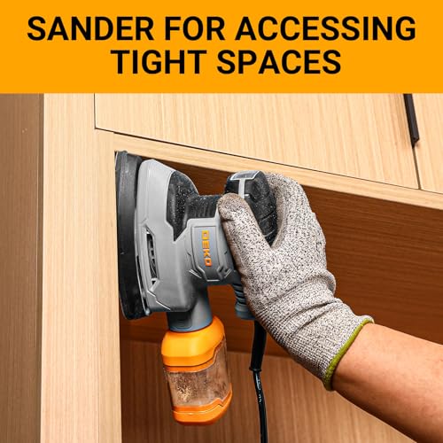 Precision Sander for Wood: DEKOPRO 180W Multifunction Electric Mouse Sander 13000 RPM, 15 Pieces Sanding Cards – for Sanding, Polishing and Removing in Carpentry and DIY