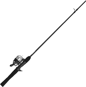 Zebco 33 Spincast Reel and 2-Piece Fishing Rod Combo, Comfortable EVA Handle, Quickset Anti-Reverse Fishing Reel with Bite Alert