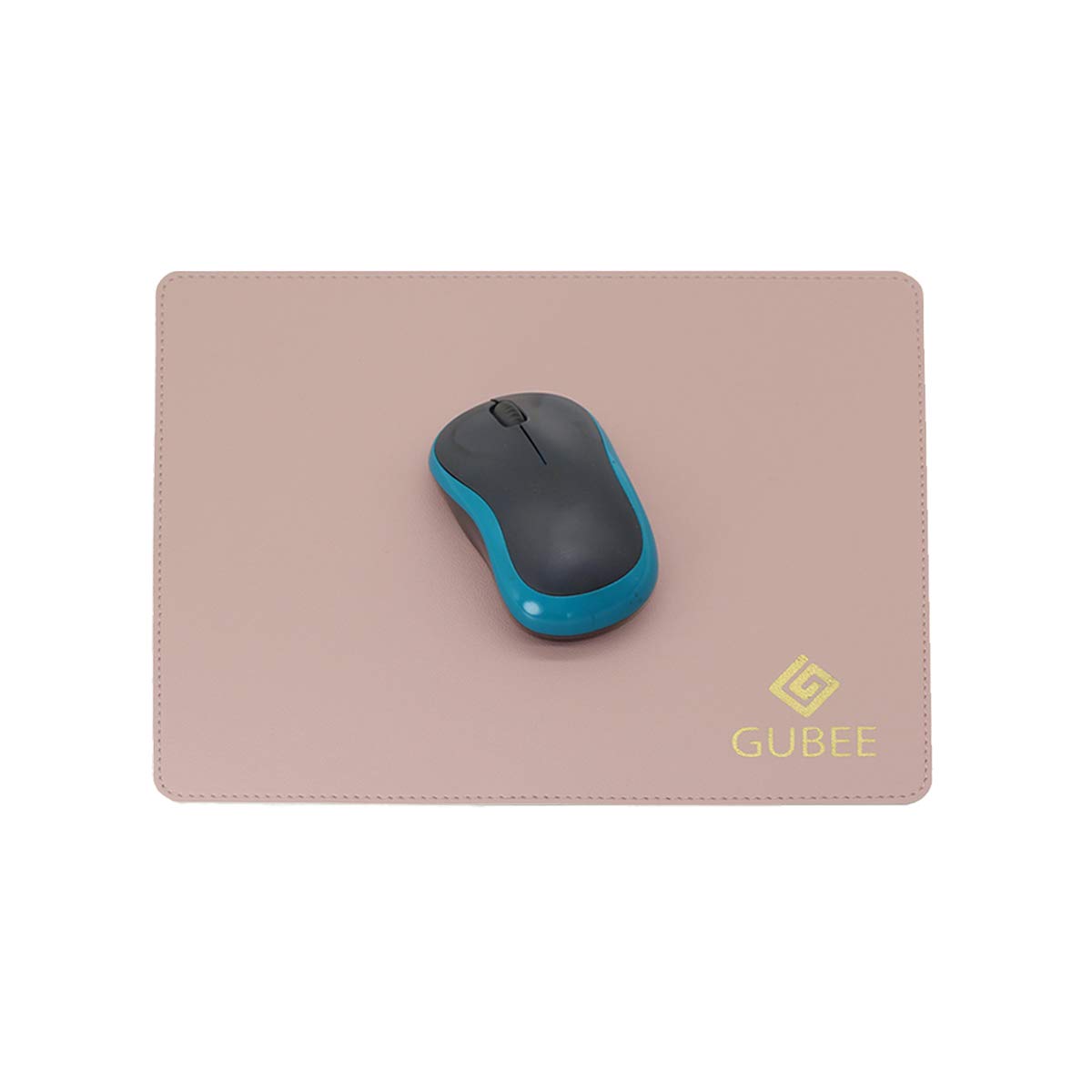 GUBEE Mouse Pads 270x220x2mm,PU Leather Gaming Mouse Mat,Waterproof Non-Slip PU Smooth Mouse Pad Design for Office,Home and Travel (Pink/Siliver)