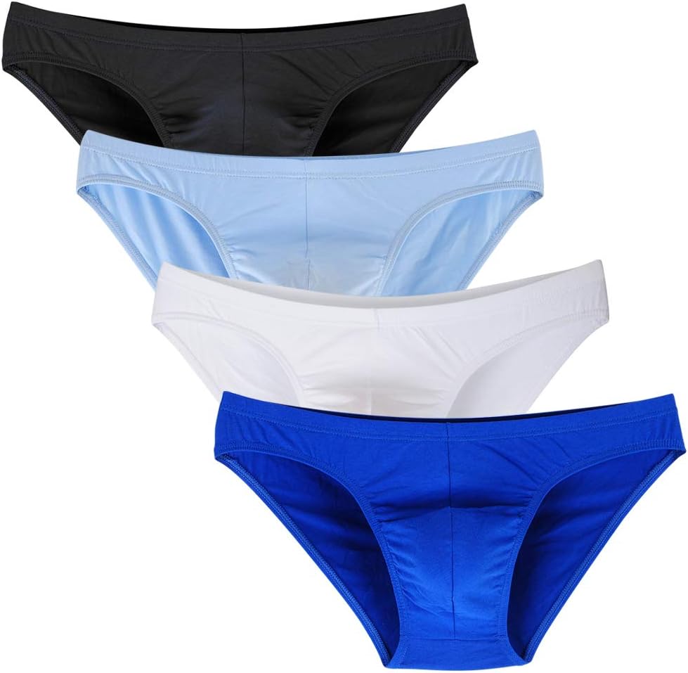 Men's Comfort Cotton Underwear Classic Stretchy Low Rise Pouch Briefs Pack of 2-4pcs