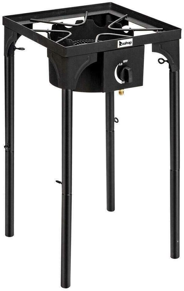 review Portable Propane - 75,000-BTU Single Burner Outdoor Camp Stove BBQ Grill | BWB Products