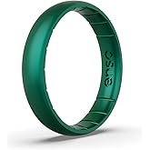 Enso Rings Thin Birthstone Silicone Ring – Unisex Wedding Engagement Band – Comfortable Breathable Band – 4.3mm Wide, 1.75mm Thick