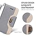 ProCase iPhone SE / 5S Case Cover (Old Model), Wallet Flip Case, with Wristlet Strap, Build-in Card Slots and Mirror, Stylish Slim Stand Cover for Apple iPhone SE / 5S (Grey)