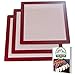 Square Silicone Excalibur Dehydrator Sheets (3-Pack) Healthy, Dehydrated Food, Snacks, Fruit Roll-Ups | Heavy-Duty, Reusable | Heat-Resistant, Non-Stick Surface | Home Kitchen Use | Bonus Recipe Ebook