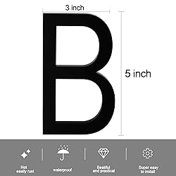 Hadoife 5Inch Modern Black Acrylic House Numbers