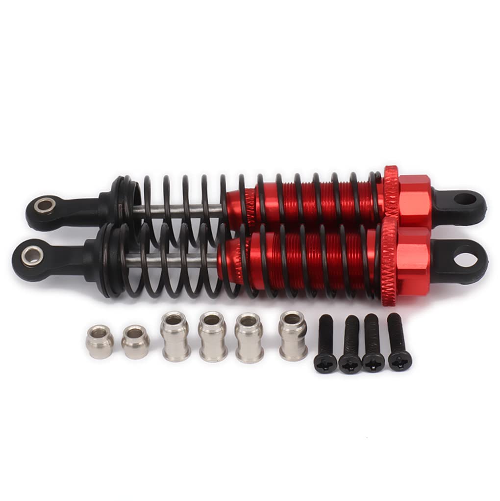 RCAWD Alloy Shock Absorber 80mm Damper For Rc Car 1/16 Buggy Truck Hpi Hsp Losi Axial Tamiya Redcat upgrades Part(Red)