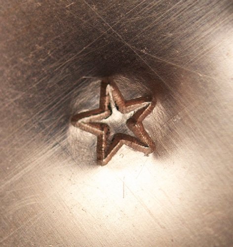 5 Point Star Steel Punch Hand Stamp 1/8" - 3 mm Hardened for Hand Pressing Gold Silver Bullion Leather Wood Jewelry Punch