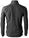 H2H Mens Two-Tone Herringbone Jacket Cardigans Charcoal US XL/Asia 2XL (JLSK03)