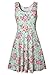 Womens Casual Fit and Flare Floral Sleeveless Party Evening Cocktail Dress