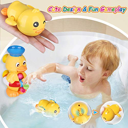 TOYOKID Bath Toys Bathtub Toys for Toddlers Kids Babies Ducky Toy for Boys Girls 1 2 3 4 Year Old Gift Ideas