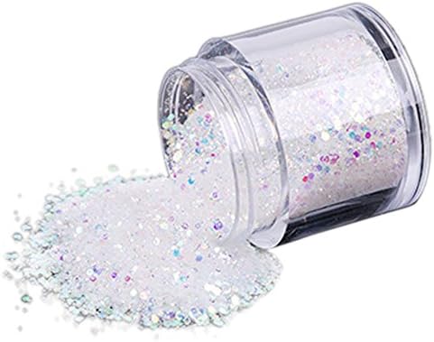 Ktyssp 10g/Box Gold Sliver Nail Glitter Powder Shinning Nail Mirror Powder (White)