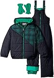 Hawke & Co. Little Boys' 2 Piece Snow Suit with Optic Dot Print and Bib Pant