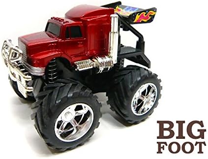 Amazon ビッグフット ミニカー 車 赤 トラック オフロード 玩具 おもちゃ ダイキャスト プラスチック フリクション 四駆 ミニカー ダイキャストカー おもちゃ