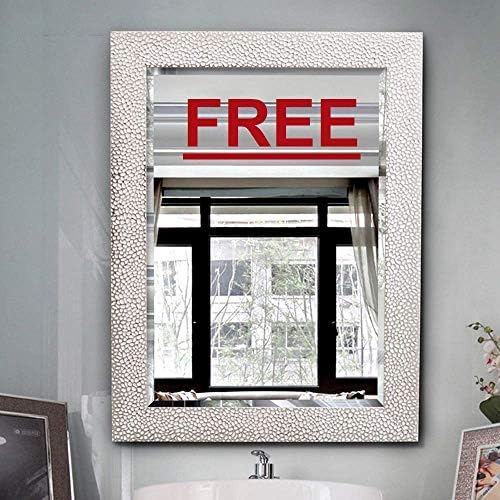 Creative Arts n Frames Fiber Wood Framed Wall Mirror with Free Multi Purpose Glass Shelf/Tray/Rack/Organizer || Water Resistant || Size - 15x21 inch || (Imported Designer Frame) (1)