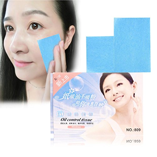 Baynne 50 Pcs Facial Oil Control Absorption Film Tissue Makeup Blotting Paper