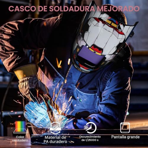 ARCCAPTAIN Welder Helmet, Auto Darkening Welder Bonnet 1/1/1/1 Superior Optical Clarity