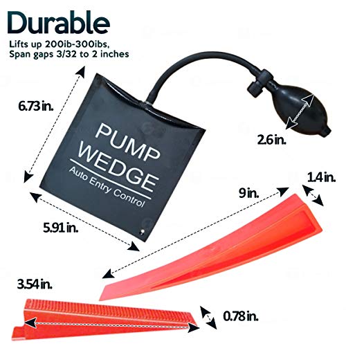 Zone Tech Car Pump Wedge Kit - Premium Quality Leveling & Alignment Tool Air Wedge for Car and Home Repair - Thumbnail 2