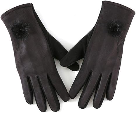 Amazon Co Jp Jpljj 冬ボタンミトン女性の太いプラスぬいぐるみ防風手袋手首駆動タッチスクリーンを温めます Color 5 Black Size 1 ホーム キッチン