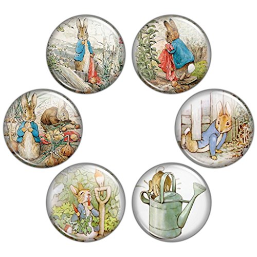 Button Bistro Women's Tales of Peter Rabbit 1.25 inch Pinback Button Set Pins