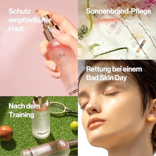 d'alba Italienisches weiß Trüffel Sprühen Serum, vitalisierendes, feuchtigkeitsspendendes, beruhigendes Serum-GesichtsnebelSprühen, SOS-Lösung für rote und empfindliche Haut, Vital (100ml)