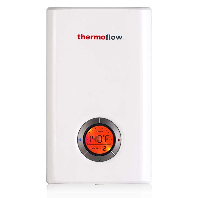 Thermoflow Elex 12 Tankless Water Heater Electric, 12kW at 240 Volts Instant Hot Water Heater