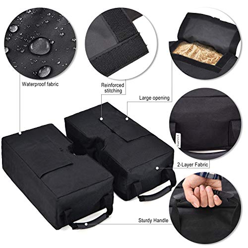 MaidMAX Umbrella Base Weight Bags, Detachable Umbrella Sand Bag, Fits Patio Beach Offset Cantilever & Standard Outdoor Umbrellas/Flagpoles, Square