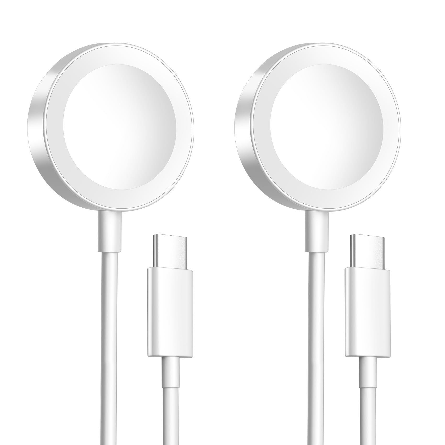 Photo 1 of 2 Pack,Magnetic Charging Cable for Apple Watch Charger,[USB C Port] Wireless Charger Coaxial Cables Compatible with iWatch Series Ultra2/Ultra/8/7/6/SE/SE2/5/4/3/2[3.3FT/1M],White