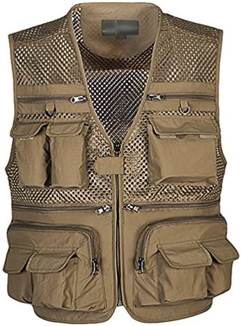 Sentao Men's Outdoor Casual Quick-Drying Extra Pockets Fishing Fish Vest Photography Vest