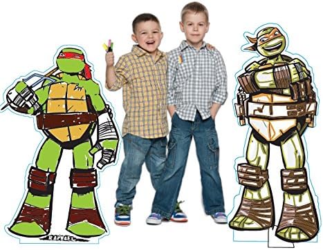 Pop Outz! Teenage Mutant Ninja Turtles Life-Size Coloring Kit Standees, Each Character is nearly 4' Tall