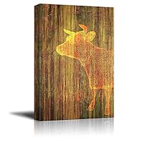 Canvas Wall Art Abstract Animal Lines Art Canvas Prints Home Artwork Decoration for Living Room,Bedroom - 12x18 inches